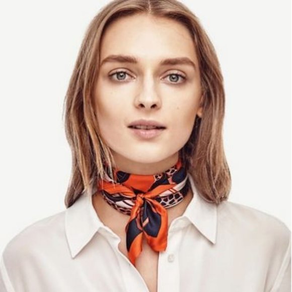 Ann Taylor 100% Silk Cheetah Square Scarf - Picture 1 of 6